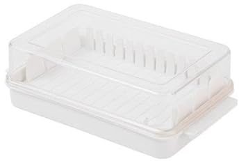 Beurrier en plastique avec couvercle, boîte de rangement réutilisable pour réfrigérateur, comptoir, beurrier amovible, 1 pièce