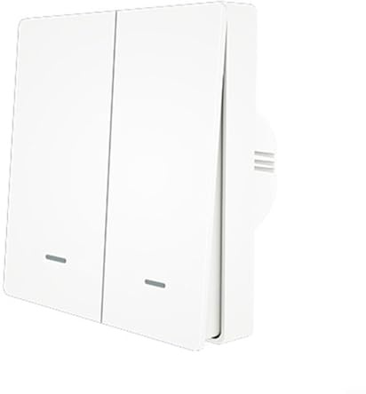 Smart Wifi Wandschalter, forTuya für ZigBee 3.0 Smart Scene Switch Wireless Free Sticker Wand-Szenenschalter für Zuhause, Büro (2-Gang)