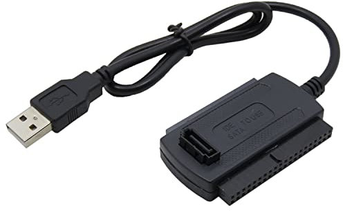 BUBUCAM Cable adaptador USB 2.0 a IDE SATA para discos duros de 2,5 3,5 pulgadas, HDDs, SSD, IDE y cable adaptador SATA