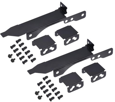 QUARKZMAN 2 Set Scheda Grafica Staffa Raffreddamento Doppia Ventola PCI Staffa Montaggio in Metallo Dissipatore Calore Scheda Video per Ventole da 8/9/12cm con Viti