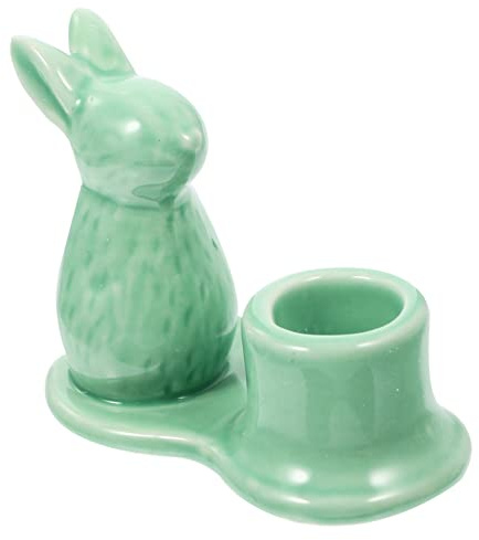Luxshiny Easter Bunny Candle Holder Aus Keramik Dekorativer Kerzenständer Für Ostern Tischdeko Und Romantische Abendessen Als Für Familie Und Freunde