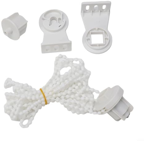 ReachMall Reparatur-Set für Rollos, 28 mm/32 mm, Kunststoff, Ersatz-Rollo-Reparatur-Set mit 300 cm Perlenkette und Schrauben (28 mm), 9ZOSA1A24Y2M55T7E040OXU4