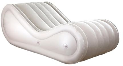 BesBet Aufblasbares Sofa in S-Form Tragbar -ShaF8Y White Sofa0716