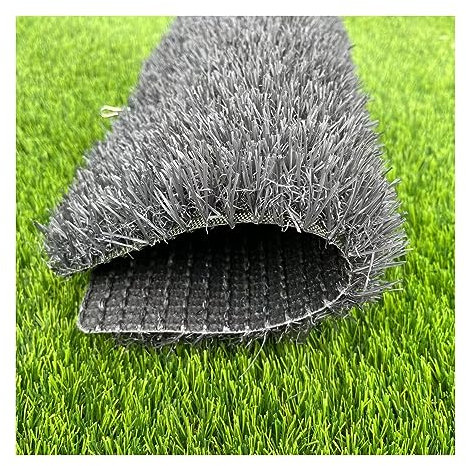 Kanduo Kunstrasen Outdoor Grauer Kunstrasen, künstlicher Gartenrasen im Freien, selbstentleerender Landschaftsrasen, atmungsaktiver Grasteppich, 0,98 Zoll Florhöhe Gartenrasen(23.64X78.80in)