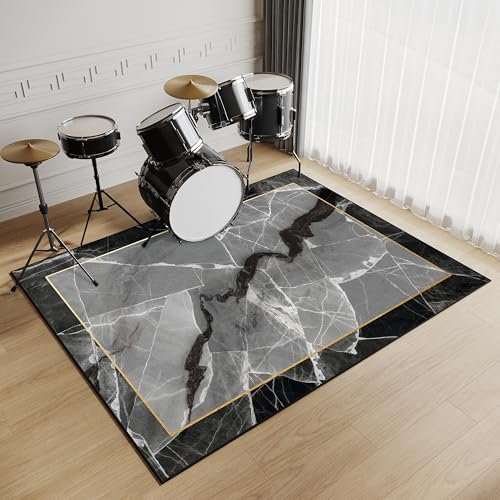 Z·Bling Schlagzeugteppich 130x200cm,Rechteckig Schallschutz Schlagzeug Teppich,rutschfest,für e Drumset,Schlagzeug Elektronisch,Drum Kit,Klavier (Mehrfarbig 7)