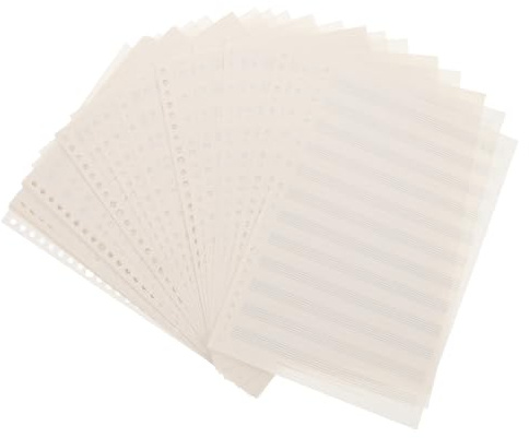 Musiknotenheft mit Schmalen Notenlinien und Losem Blatt, Weiß | Papier zum Einfachen Austauschen, für Kinder Beim Üben, Kompatibel mit Bands