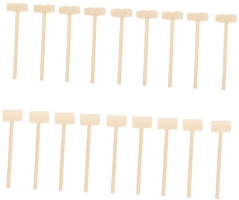 IMIKEYA 20pcs Mini Wooden Hammers Lottery Game Props Funny Boy Girl Mallets Eggs Hammering Tools for Boys and Girls