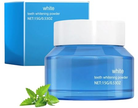 Teeth Whitening Powder,Coffee,Tea & Smoking Teeth Stain Remover,Whitening Tooth Powder,Maintain Oral Health,Enamel Repair,Brighten The Luster,Cool Mint Flavour,Fresh and Lasting,Gentle Polishing