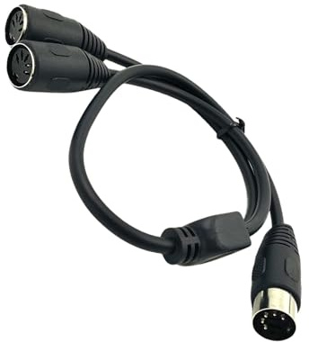 Fluxioxtna DIN 5 Pin Splitter Cable Male To Double Female DIN 5 Pin Adapter Extension Sound Cable For Multiple Devices Accessories