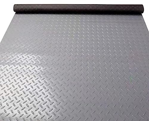 RAGOPILEN Alfombra de Goma para Suelo de Garaje, Rollos de Suelo de Goma for Garaje, Caravana, Cocina, Suelo con diseño de Placa de Diamante, Varios tamaños(0.9x1m/2.9x3.2ft)