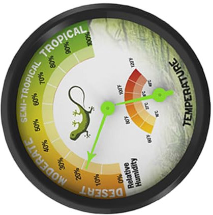 JUMPLAWN Reptile Thermometer Mini Thermometers for Terrarium Temperature Measuring Device Humidity Measure Devices for Leopard Gecko Tank Accessories