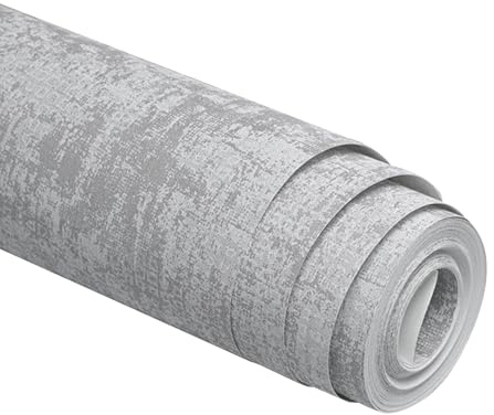 Papel De Pantalla Adhesivo - Papel Tapiz Texturizado De Cemento | Papel De Pared Impermeable De Concreto | Elegante Papel De Pared Multipropósito Para Dormitorio, Sala De Estar, Oficina | Decoración I