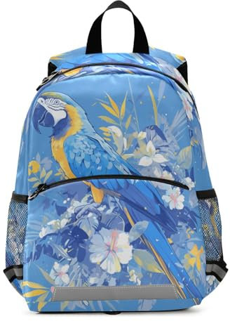 voucong Cartoon Hyacinth Macaw kids backpacks for girls kindergarten leash book bags for elementary bulto para ni?os