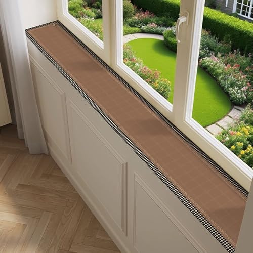 WhamtL Alfombrilla de Ventana Protector Decorativo para Alféizar de Ventana para Gatos, Perros y Plantas. Cojín Impermeable para Alféizar Recortable. Cubierta para Ventana Salediza.(80x15cm(31x6in))