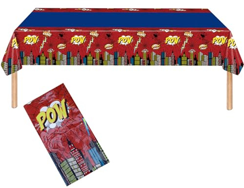 Gleemix Spider Tischdecke Kindergeburtstag 137×274cm, Spinnen Geburtstag Deko Jungen, Spinnennetz Geburtstagsdeko 1 Jahre, Partytischdecken für Spider Partygeschirr Set, für Kinder Party Deko