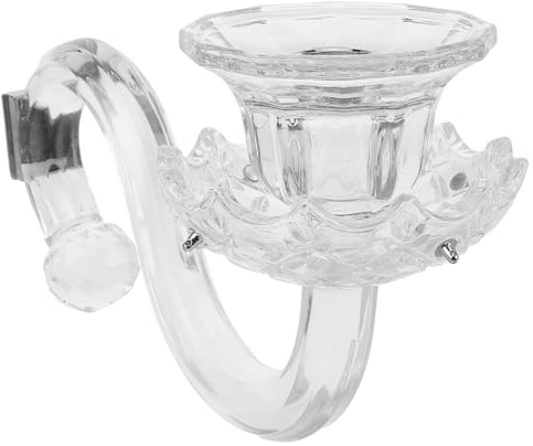 INOOMP Bras de candélabre en Cristal de Verre : Remplacement du Bras de bougeoir – Support décoratif de Style européen Vintage pour la réparation des pièces cassées