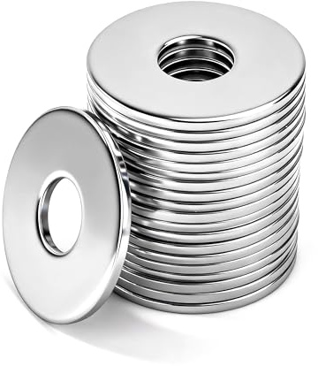 Tunejoy Rondelle in Acciaio Inox 304 M8x12x1 Rondelle Piatte Metalliche per Viti e Dadi e Barra Filettata Argento 100 Pezzi