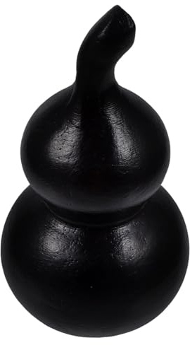 MUCKLILY Wood Gourd Statue Carved Rosewood Figurine 8cm Smooth Wood Gourd Sculpture Feng Shui Decor for Home Housewarming