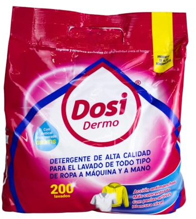 DOSI Dermo | Detergente Superconcentrado en Polvo | Limpieza Profesional de Alto Rendimiento | Con Acción Enzimática y Oxígeno para una Ropa Impecable | Para Múltiples Tejidos