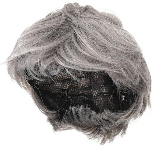 COLLBATH Herrenperücke mit Dickem Haardesign und Realistischer Optik aus Hitzebeständiger Faser Stylisch und Modisch für Events und Cosplay Geeignet