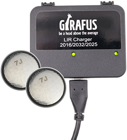 Girafus LIR2025 Piles bouton rechargeables (2 x LIR2025 + chargeur)