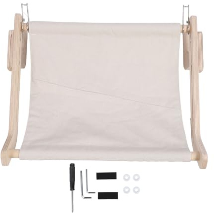 Davanzale per gatti, finestra, trespolo, struttura in legno, struttura robusta, comoda amaca per gatti sul comodino, con montaggio a parete, per cassettiera sul comodino (Grigio)