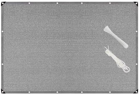 MAODUZI Sonnensegel 180x180cm, Wintergarten Sonnenschutz Atmungsaktiv Bauzaun Sichtschutz Verschiedene Abmessungen für Outdoor Pergola Fenster - Grau