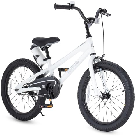 RoyalBaby Freestyle Kids Bike 18 Inch Wheels Childrens Bicycle for Boys Girls Ages 5-9 Years, White