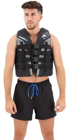 O'Neill Wetsuits Buoyancy Aid Superlite 50N CE Vest, Black/Smoke White, L, 4723EU-CK4-L
