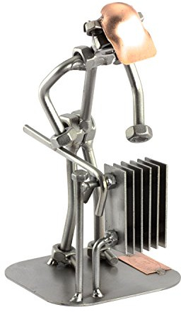 Steelman24 Schraubenmännchen Heizungsinstallateur | Made in Germany,Handarbeit,Geschenkidee,Stahlfigur,Metallfigur,Metallmännchen