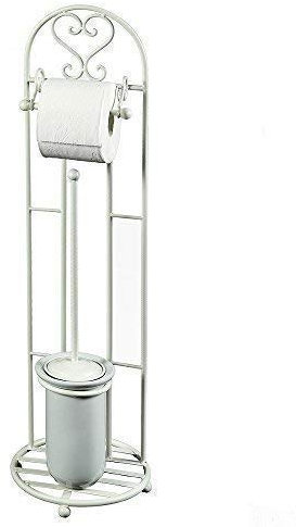 linoows Toilettenrollenständer mit Bürste, Rollenständer mit Klobürste im Nostalgie Stil