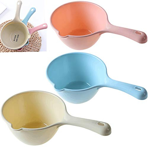 Cucharón de plástico para baño, accesorios de cocina, cucharones grandes para baño, cucharas de baño, 3 unidades