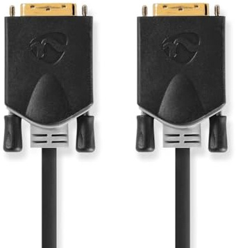 Nedis Cavo DVI | DVI-D 24 + 1 pin maschio | DVI-D 24 + 1 pin maschio | 2560 x 1600 | placcato oro | 3 m | PVC | antracite | scatola