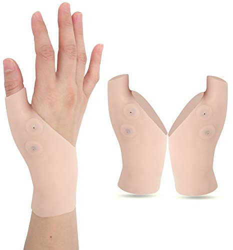 DEWIN Daumenstütze – 2 Stück Silikon-Schutz-Daumen-Handgelenk-Bandage lindert Schmerzen bei Hand-Arthritis Karpaltunnel-Tenosynovitis-Kompressions-Verstauchung