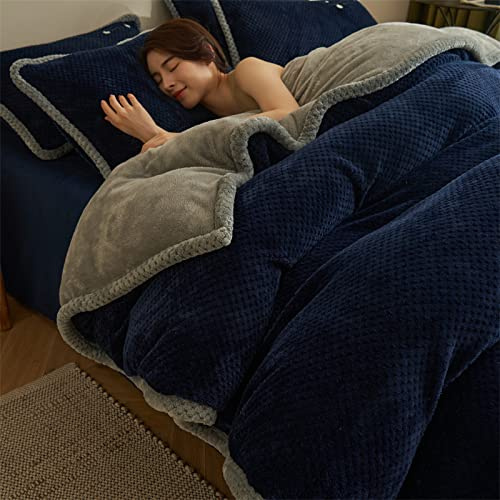 TGPOLI Sabanas Bajeras 180x200,Juego EdredóN Reversible De,Forro Polar De Coral De Invierno MáS Funda De EdredóN De Terciopelo, Ropa De Cama, Manta, Madre E Hija