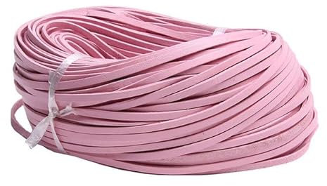 KEOJI 1 Meter Bunte Lederschnur 3-10 mm Flachstrang Schnur Leder Spitze Seil DIY Chokers Halskette Armband Finden Schmuck Zubehör-Pink,8 mm