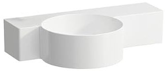 LAUFEN VAL Handwaschbecken, ohne Hahnloch, ohne Überlauf, 550x315mm, Ablage rechts, H8152834001421, Farbe: Weiß