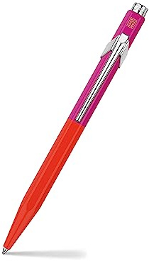 Caran d'Ache 849 PAUL SMITH Kugelschreiber in der Farbe: Warm Red/Melrose Pink, Aluminium, Goliath Mine in Schwarz Medium, Länge: 12,5cm, NM0849.337