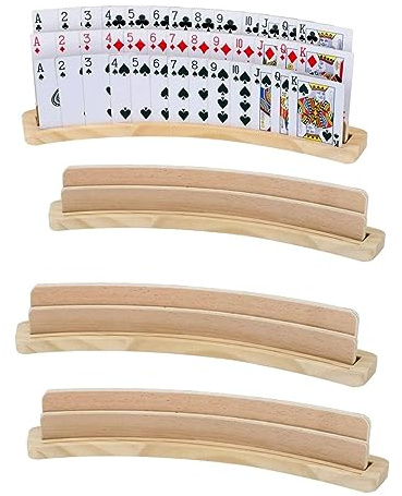 Storaffy Kartenhalter Spielkarten | 2/4 Stück Spielkartenhalter | Freihändiger Poker Karte Halter Ständer | Robuster Pokerzubehör Kartenhalter für Kinder, Senioren, Erwachsen
