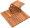 Ansobea Lot de 11 carreaux de terrasse en bois d'acacia - 30 x 30 cm - 1 ㎡ - Pour extérieur - Pour jardin, patio (6 lattes), 6 lattes, 11 pièces 1 ㎡