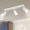 Kambo Blanco Lámpara Techo Foco con 3 Focos - GU10 Focos de Techo Orientables - Modernas Focos Para el Techo - Plafón LED Techo Interior - Apliques Techo Dormitorio Salon Sin Bombilla