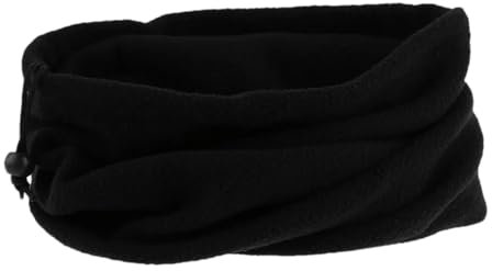 Damen Winter Strick Halswärmer Schal Mann Unisex mit Kunstpelz Chunky Fleece gefüttert Weiche Dicke Kreis Loop Schals, Schwarz (B), Einheitsgröße