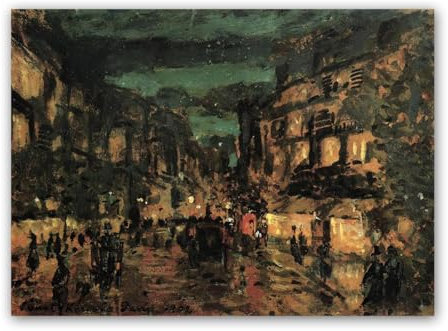 Berühmter Maler Öl-Gemälde,K.(Paris at Night 10), Kunstdrücke Auf Leinwand, Leinwand Wandkunst Bild für Wohnzimmer Dekoration 50x70cm Rahmenlos