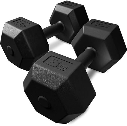 TREX SPORT Hanteln Set | Kurzhanteln 2er Set 2kg-20kg | Hanteln Frauen & Männer Set Dumbbell Set (2x8 kg)
