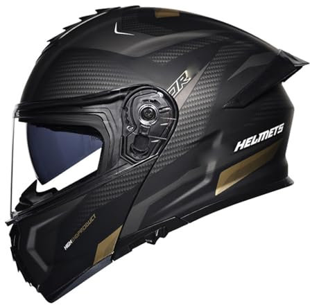 Modularer Motorradhelm Klapphelm Vollvisierhelm ECE/DOT Zertifiziert Sturzhelm RollerHelm Integralhelm mit Sonnenblende für Herren Damen Erwachsene 9,L