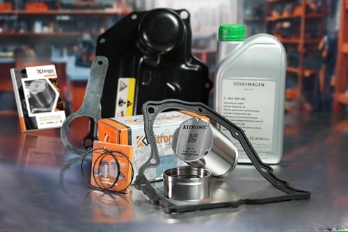 KITRONIC Druckspeicher Reparatursatz DQ200 für DSG 7-Gang Mechatronik OAM kompatibel mit VW | inkl. Montageschlüssel & Dichtung (Set mit VW Öl)