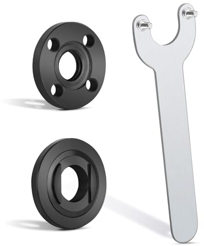 Angle Grinder Key & Flange Nut Set, 5/8-11 Universal Lock Nut Wrench Kit Compatible with Makita, Milwaukee, Bosch, DeWalt, Ryobi 4.5 5 7 Grinders