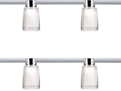 4er Set Paulmann URail Spot Schienensytem Stangensystem 230V Chrom matt inkl. LED Leuchtmittel (95501.04)