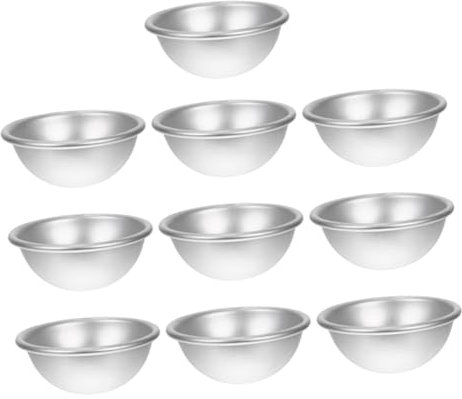 LALAFINA 10stücke Aluminiumlegierung Badebombenformen Diy Badesalzherstellungsformen Halbrunde Badeproductformen Für Handgemachte Badesalzkugel Herstellung