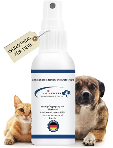 Canisphere Wundpflegespray für Haustiere – Natürliches Wundspray für Hunde & Katzen – Antiseptisch, Kühlend & Juckreizlindernd – Ideal bei Hot Spots, Insektenstichen & Hautirritationen